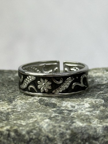 Bague argentée noire - argentée,