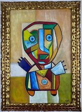 Karel Appel (Handmade) Oil On Canvas Painting Framed Signed and Stamped