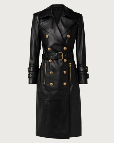 Manteau long classique noir