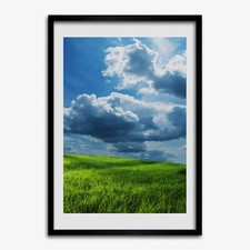 Photo Le salon 70x100cm Cadre MDF Décor Nuages ​​sur le terrain