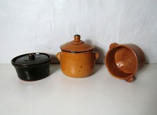 3 anciens pots en terre cuite