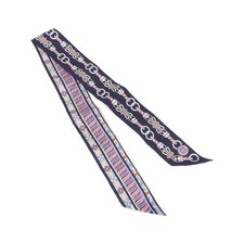 Authentic HERMES HARNAIS EN ROSACE Twilly 063853S Scarf  #260-006-424-6581