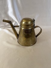 Brass Pitcher/Coffee Pot Oy. v. w. Holmbergin Jalk Pakila Finland 6.5” T 5.5” W