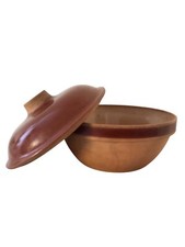 Cocotte Saladier À Couvercle en grès Gien, Plat A Servir En Grès Brute Et Vernis