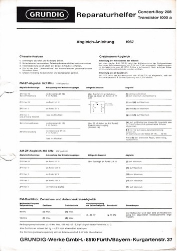 Manuel service pour grundig - manuel,