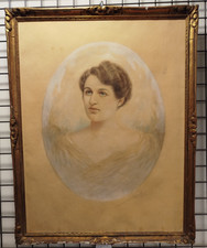 Portrait Pastel Signé JEUNE