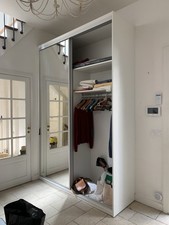 Penderie avec 2 portes miroir