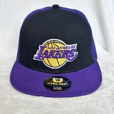 Los Angeles Lakers NBA Horizon Snapback Trucker Cap Purple Black Ultra Game Hat