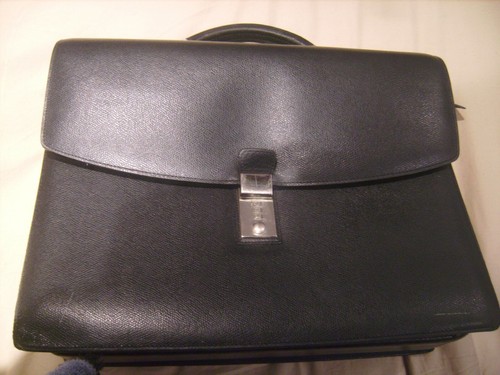Beau cartable cuir noir - cartable,