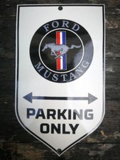 FORD MUSTANG PARKING ONLY Enamel Sign no Chevrolet Harley Dodge Enamel Sign