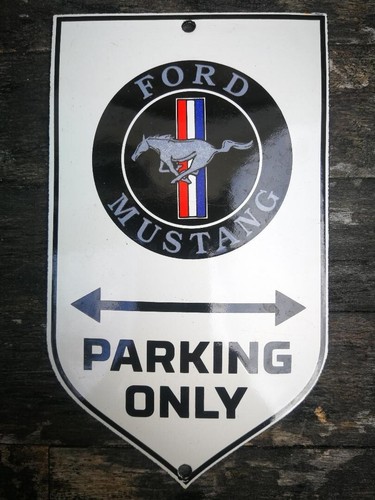 Plaque émaillée ford mustang - émaillée,