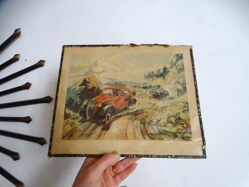 Lithographie auto simca - lithographie,