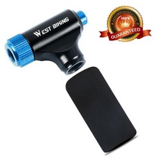 WEST BIKING Bicycle Tire Tube Bike Pump Fast Air CO2 Inflator Ball Pump Blue