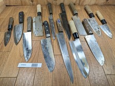 Lot Endommagé De Couteaux De Cuisine Japonais Brisés Du Japon XA603