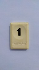 Tile Number 1 One Black Coin Rummikub The Ram of Numbers 1996 Hasbro #B40