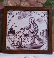 ANCIEN CARREAU FAÏENCE DELFT