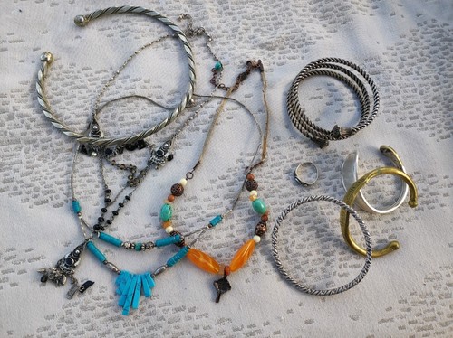 Lot bijoux ethniques argent - bijoux,
