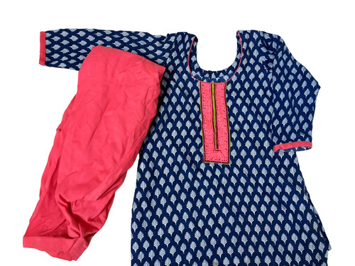 Robe bleue indienne vintage