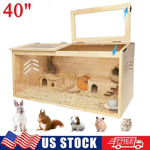 Wooden hamster cage habitat - cage,