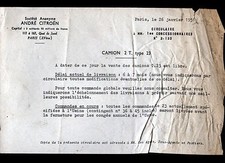 CITROEN AUTOMOBILE TRUCK T23 dealer ""CIRCULAR N°3.133" in 1951