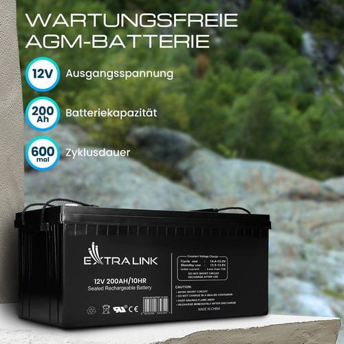 Batterie solaire agm 12v 200ah - agm,