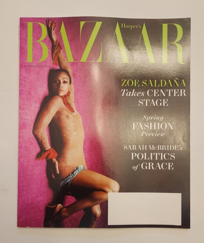 Zoe saldana harper s bazaar - harper's,
