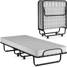 Lit Pliant 80x190 cm avec Matelas en Mousse Mémoire de Forme Lit d’Appoint Plia