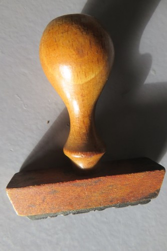 Ancien tampon encreur - , bois