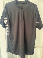 ⭐GENUINE EX POLICE  BLACK ZIP UP POLO SHORT SLEEVE SHIRT SIZE 44 XL FCF5⭐