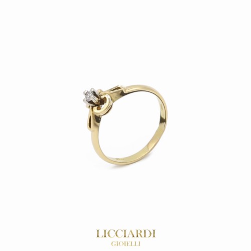 Bague solitaire femme jaune - bague,