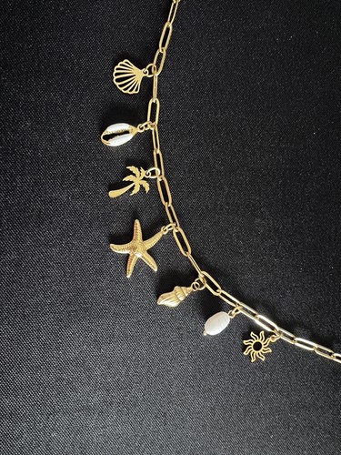 Collier breloque charms acier