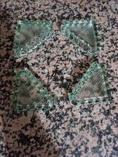 4 Large Table Coasters Rare Triangle Glass Piano Boosters