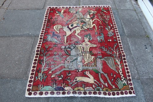 Tapis chasse oriental laine - oriental,