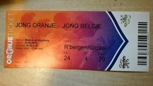 Ticket footbal pays bas - footbal, pays-bas