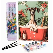 Painting by Adult Number Animals with Brushes and Acrylic DIY Paint...