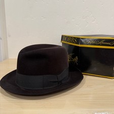 Borsalino Colombo Fur Felt Fedora Hat Size 7 1/4