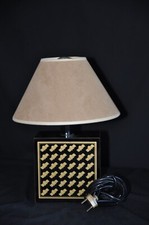 LAMPE A POSER VINTAGE ANNEES 70 EN BOIS LAQUE PEINT