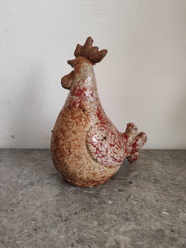 Coq céramique craquelée - coq,
