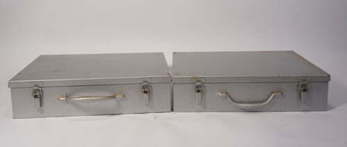 Vintage coffre métallique - 2x,