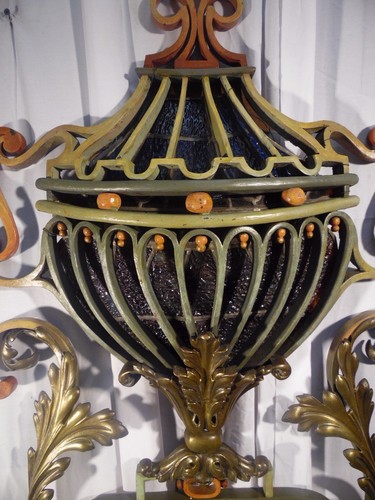 Applique fer forge vase - forge,