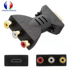 Adaptateur AV Vers HDMI Convertisseur RCA Audio Vidéo 1080P Pour TV Boîtier HD