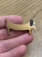 CECILIA TONO & PIEDRA NEGRA Sterling Vintage Mexico Turquoise Dog Brooch