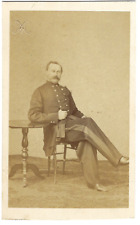 Photo CDV Belgian military officer circa 1865 Maes Antwerp Belgium