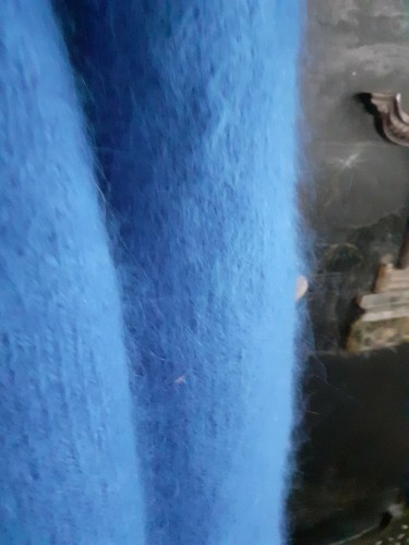 Superbe pull angora bleu - ,