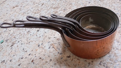 Lot casseroles en cuivre - de,