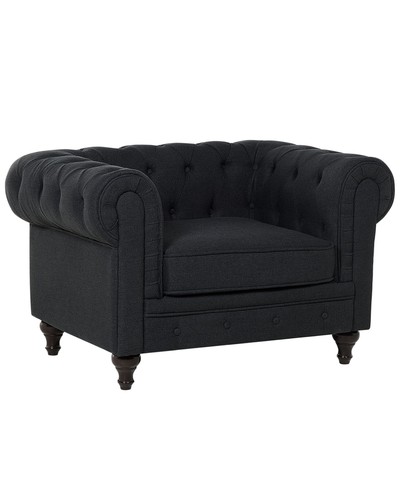Fauteuil tissu gris dossier - en,