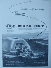 2/1956 PUB RFD AIR SEA SURVIVAL UNIVERSAL LIFERAFT AIR RAFT SURVIVAL AD