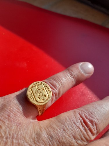 Chevalière homme carats - or,