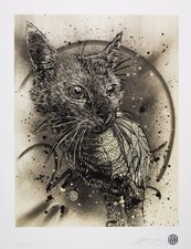 C215: Grey Kitten - Original Signed Lithograph