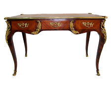 RARE 19TH CENTURY FRENCH BRONZE DESK LOUIS XV STYLE CRIAERD KINGWOOD BUREAU PLAT